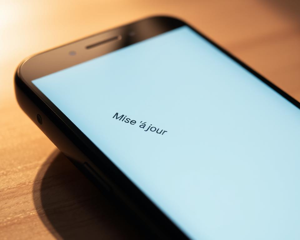 A close-up view of a smartphone screen displaying the "Atlas Pro APK" app interface, with a prominent "Update" or "Mise à jour" button prominently featured. The screen is illuminated by soft, warm lighting, casting a gentle glow on the device. The background is blurred, keeping the focus on the app screen. The image conveys a sense of simplicity and ease of use, reflecting the straightforward process of updating the Atlas Pro app. A close-up view of a smartphone screen displaying the "Atlas Pro APK" app interface, with a prominent "Update" or "Mise à jour" button prominently featured. The screen is illuminated by soft, warm lighting, casting a gentle glow on the device. The background is blurred, keeping the focus on the app screen. The image conveys a sense of simplicity and ease of use, reflecting the straightforward process of updating the Atlas Pro app.