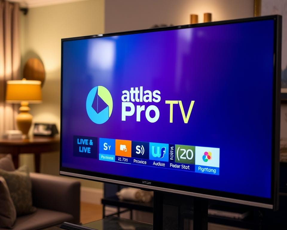 A high-quality, professionally-lit television screen displaying the live broadcast of "Atlas Pro TV". The screen has a sleek, modern design with a thin bezel and a high-resolution display that showcases the channel's logo and programming in vivid detail. The scene is set in a cozy, well-appointed living room, with a comfortable couch and tasteful decor in the background, creating a relaxed and inviting atmosphere for the viewer to enjoy the live broadcast. A high-quality, professionally-lit television screen displaying the live broadcast of "Atlas Pro TV". The screen has a sleek, modern design with a thin bezel and a high-resolution display that showcases the channel's logo and programming in vivid detail. The scene is set in a cozy, well-appointed living room, with a comfortable couch and tasteful decor in the background, creating a relaxed and inviting atmosphere for the viewer to enjoy the live broadcast.